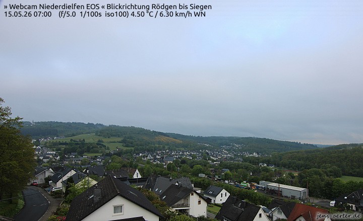 Archived image Webcam Niederdielfen near Siegen