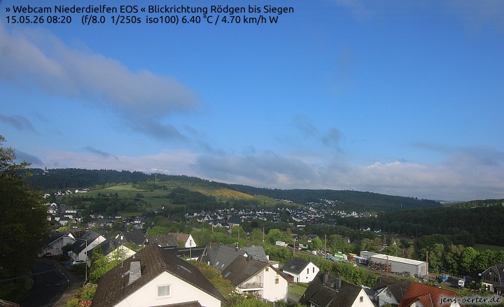 Archived image Webcam Niederdielfen near Siegen