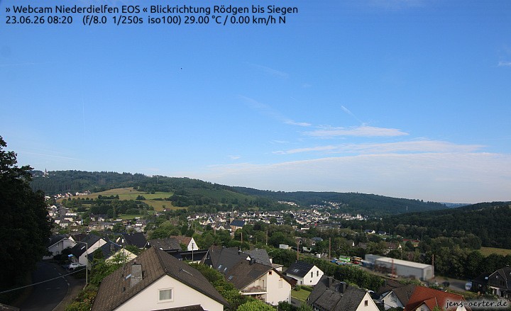 Archived image Webcam Niederdielfen near Siegen