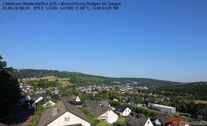 Archived image Webcam Niederdielfen near Siegen
