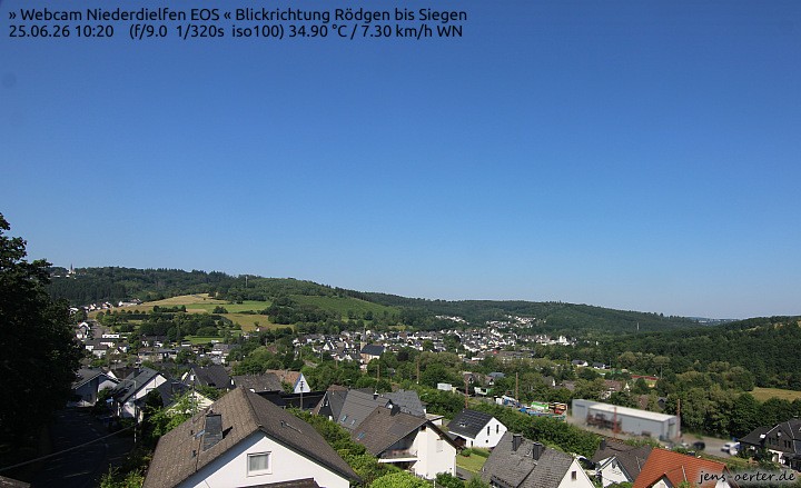 Archived image Webcam Niederdielfen near Siegen