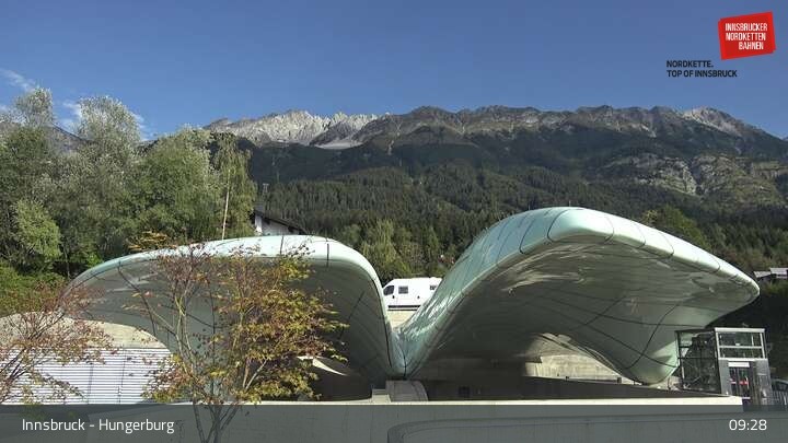 Archiv Foto Webcam Innsbruck - Hungerburgbahn