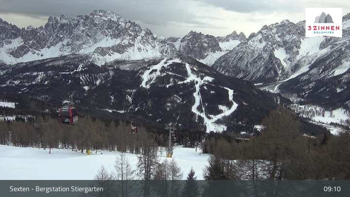 Archiv Foto Webcam Sextner Dolomiten: Stiergarten