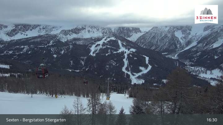 Archiv Foto Webcam Sextner Dolomiten: Stiergarten
