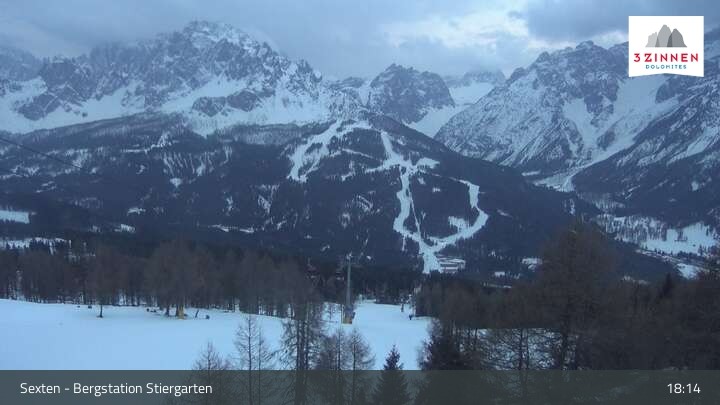 Archiv Foto Webcam Sextner Dolomiten: Stiergarten
