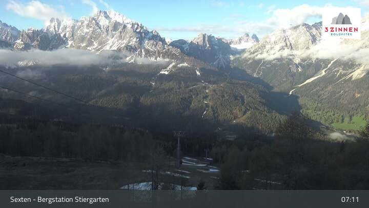 Archiv Foto Webcam Sextner Dolomiten: Stiergarten