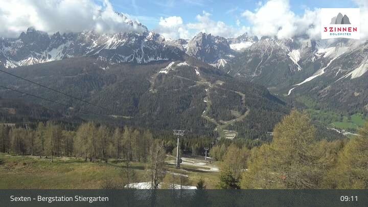 Archived image Webcam Sexten Dolomites: Stiergarten