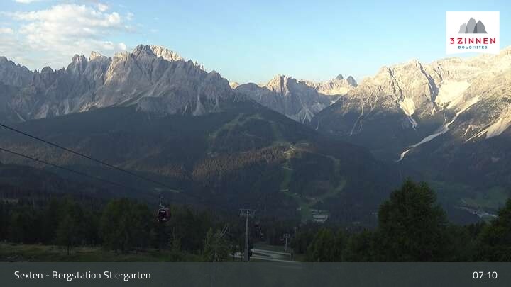 Archived image Webcam Sexten Dolomites: Stiergarten
