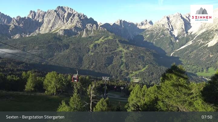 Archiv Foto Webcam Sextner Dolomiten: Stiergarten