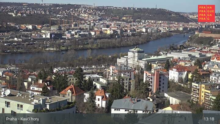 Archived image Webcam Prague - Kavčí hory