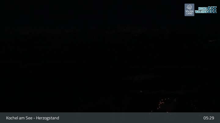 Archiv Foto Webcam Herzogstand: Blick auf den Kochelsee