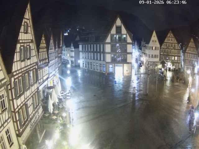 Archiv Foto Webcam Marktplatz von Bad Urach