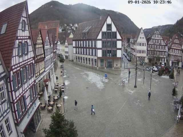 Archiv Foto Webcam Marktplatz von Bad Urach