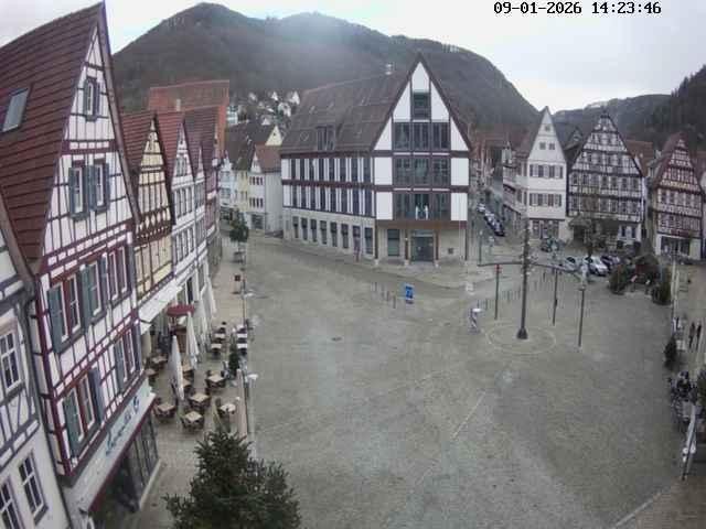 Archiv Foto Webcam Marktplatz von Bad Urach