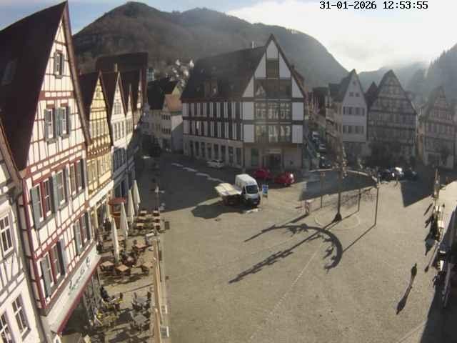 Archiv Foto Webcam Marktplatz von Bad Urach
