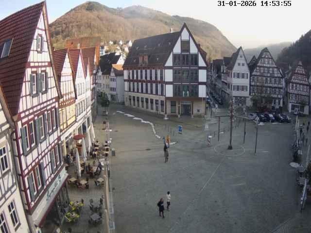 Archiv Foto Webcam Marktplatz von Bad Urach