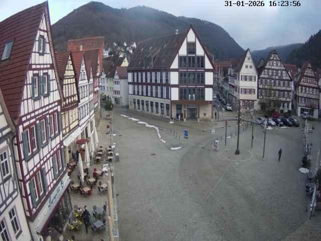 Archiv Foto Webcam Marktplatz von Bad Urach