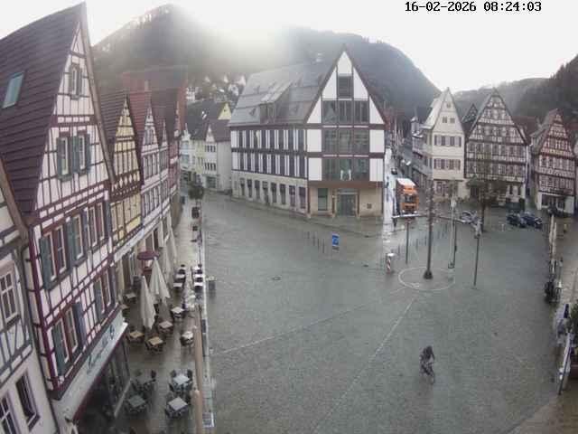 Archiv Foto Webcam Marktplatz von Bad Urach