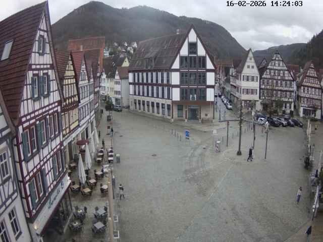 Archiv Foto Webcam Marktplatz von Bad Urach