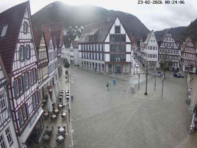 Archiv Foto Webcam Marktplatz von Bad Urach