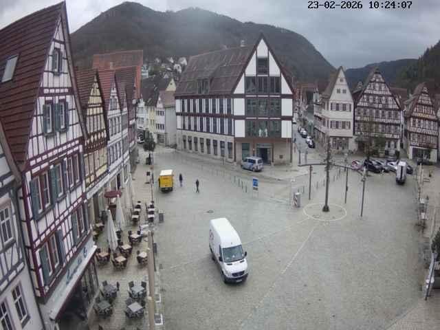 Archiv Foto Webcam Marktplatz von Bad Urach