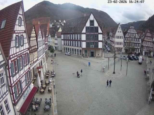 Archiv Foto Webcam Marktplatz von Bad Urach