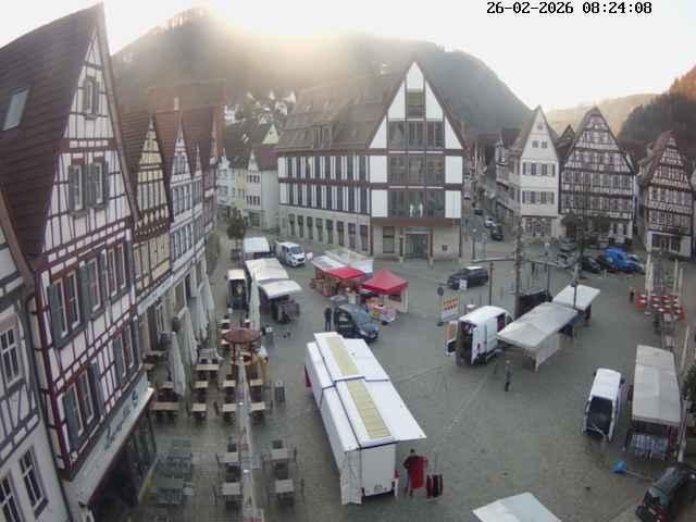 Archived image Webcam Bad Urach Market Square