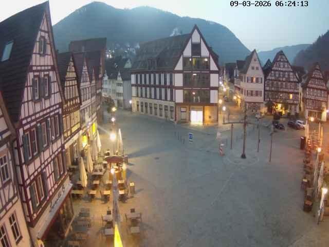 Archiv Foto Webcam Marktplatz von Bad Urach