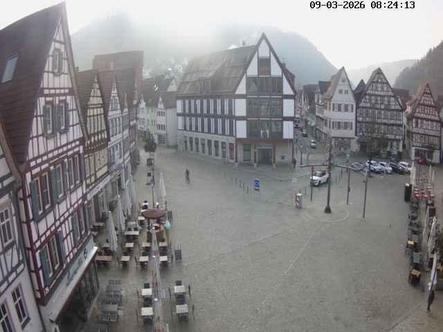 Archiv Foto Webcam Marktplatz von Bad Urach