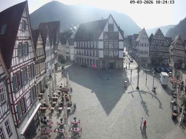 Archiv Foto Webcam Marktplatz von Bad Urach