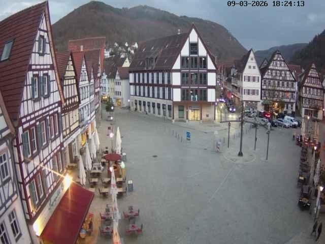 Archiv Foto Webcam Marktplatz von Bad Urach