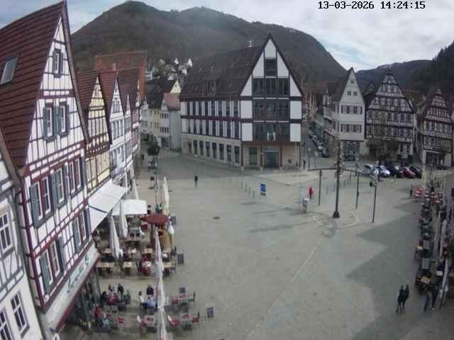 Archiv Foto Webcam Marktplatz von Bad Urach