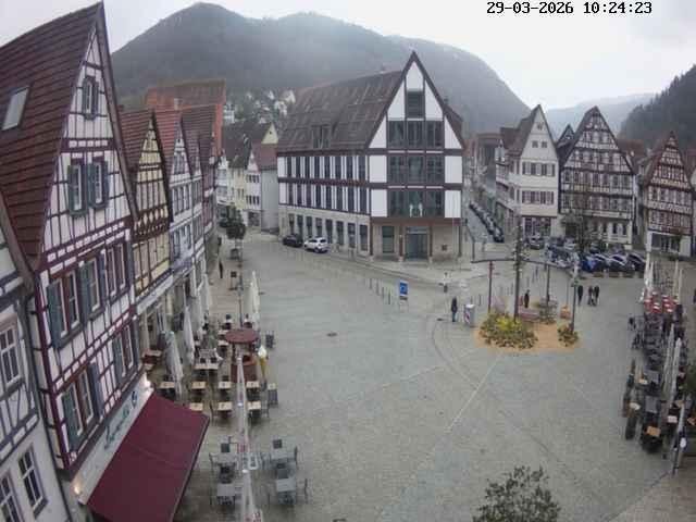 Archiv Foto Webcam Marktplatz von Bad Urach