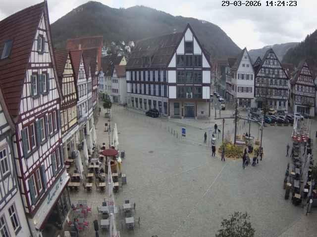Archiv Foto Webcam Marktplatz von Bad Urach