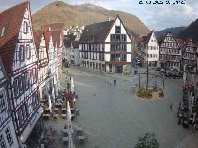 Archiv Foto Webcam Marktplatz von Bad Urach
