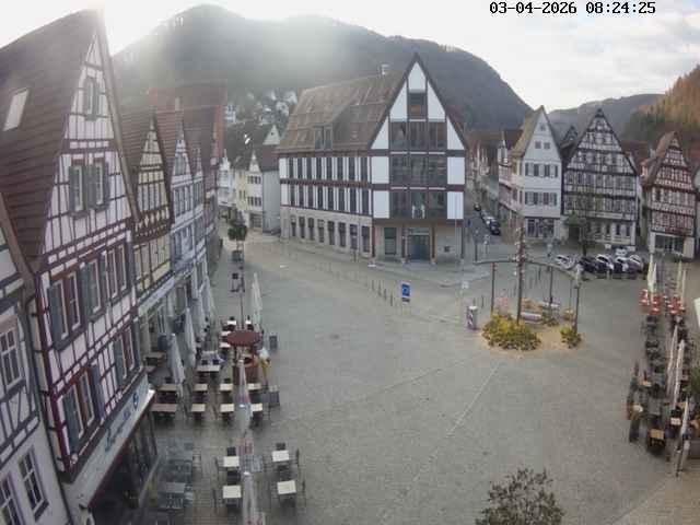 Archiv Foto Webcam Marktplatz von Bad Urach