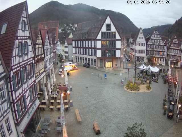 Archiv Foto Webcam Marktplatz von Bad Urach