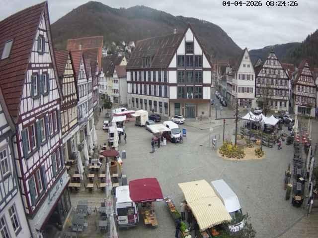 Archiv Foto Webcam Marktplatz von Bad Urach