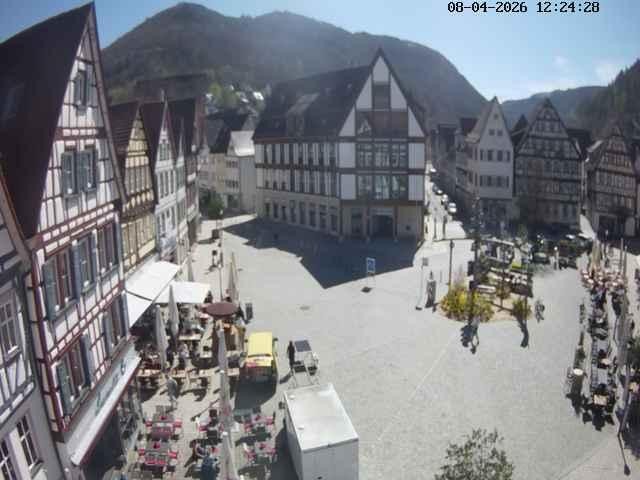 Archiv Foto Webcam Marktplatz von Bad Urach