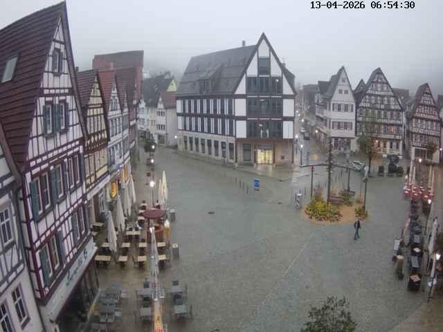 Archived image Webcam Bad Urach Market Square