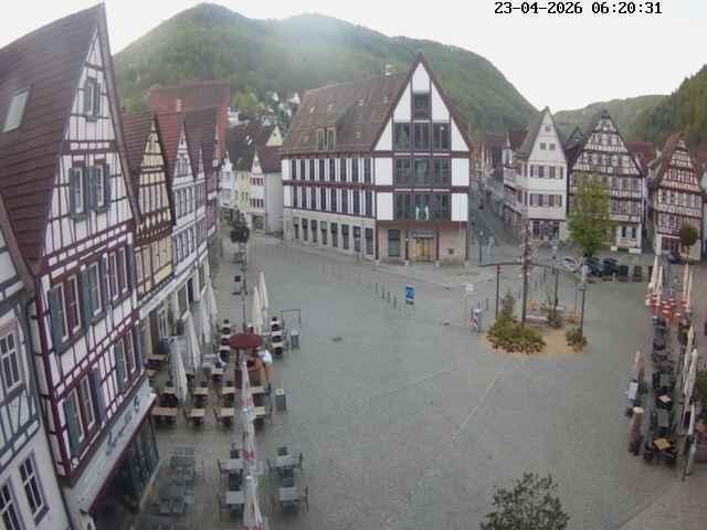Archiv Foto Webcam Marktplatz von Bad Urach