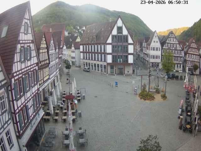Archiv Foto Webcam Marktplatz von Bad Urach