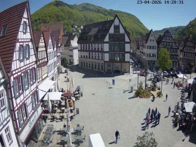 Archiv Foto Webcam Marktplatz von Bad Urach