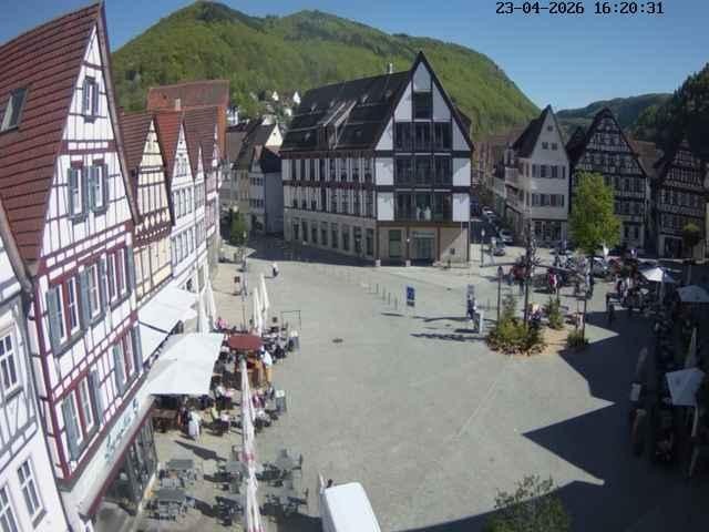 Archiv Foto Webcam Marktplatz von Bad Urach