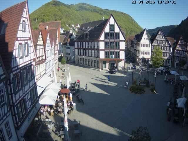 Archiv Foto Webcam Marktplatz von Bad Urach