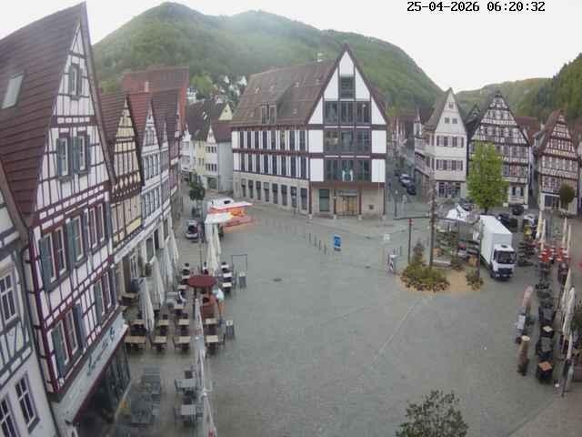 Archiv Foto Webcam Marktplatz von Bad Urach