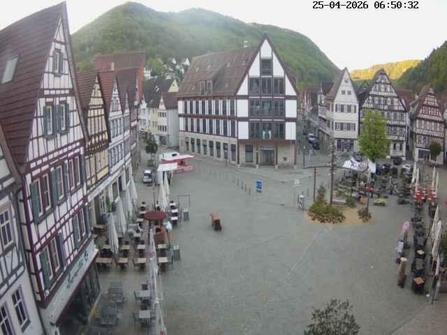 Archiv Foto Webcam Marktplatz von Bad Urach