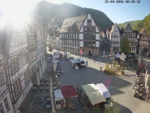 Archiv Foto Webcam Marktplatz von Bad Urach