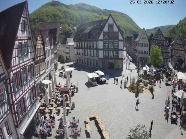 Archiv Foto Webcam Marktplatz von Bad Urach