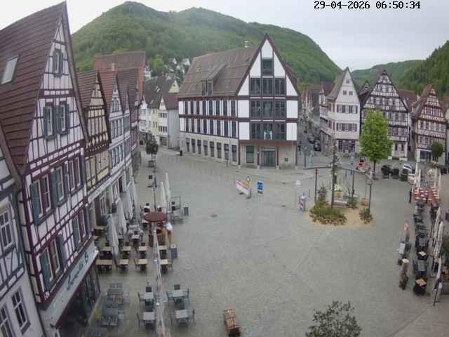 Archiv Foto Webcam Marktplatz von Bad Urach